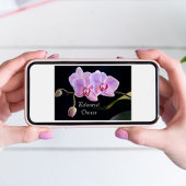 Invitation Orchidée rose sur le Mariage noir Dîner de répétit