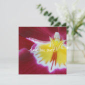 Invitation Orchidée rouge et jaune (Debout devant)