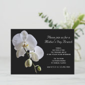 Invitation Orchidée sur la Fête des Mères Noires Brunch Invit (Debout devant)