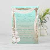 Invitation Orchidées & Arc Boho sur la plage Mariage (Debout devant)