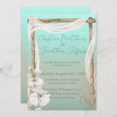 Invitation Orchidées & Arc Boho sur la plage Mariage (Devant / Derrière)
