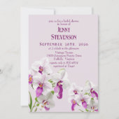 Invitation Orchidées blanches et magenta Fête des mariées de  (Devant)