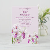 Invitation Orchidées blanches et magenta Fête des mariées de  (Debout devant)