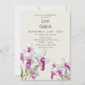 Invitation Orchidées blanches et magenta Fête des mariées de  (Devant)