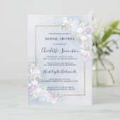 Invitation Orchidées blanches Fête des mariées d'aquarelle bl (Debout devant)