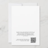 Invitation Orchidées blanches Mariage tropical avec code QR (Dos)