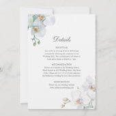 Invitation Orchidées blanches modernes et élégantes Détails M (Devant)