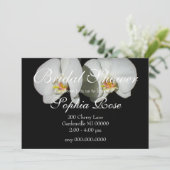 Invitation Orchidées blanches romantiques, photo florale trop (Debout devant)