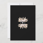 Invitation Orchidées blanches Rose rose Pampas Grass Mariage  (Dos)