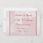 Invitation Orchidées blanches sur le renouvellement rouge de (Dos)