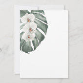 Invitation Orchidées blanches sur Monstera Tropical 90e anniv (Dos)