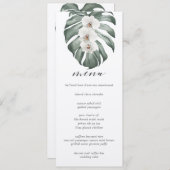 Invitation Orchidées blanches sur Monstera Tropical Mariage M (Devant / Derrière)