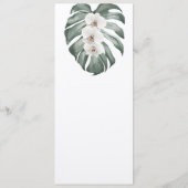 Invitation Orchidées blanches sur Monstera Tropical Mariage M (Dos)