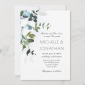 Invitation Orchidées blanches Verdure Floral Mariage chrétien (Devant)