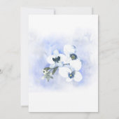 Invitation Orchidées blanches Verdure Floral Mariage chrétien (Dos)