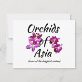 Invitation Orchidées d'Asie (Devant)