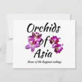 Invitation Orchidées d'Asie (Dos)