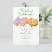 Invitation Orchidées des Caraïbes, fleurs d'aquarelle tropica (Debout devant)