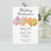 Invitation Orchidées des Caraïbes, fleurs d'aquarelle tropica (Debout devant)