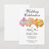 Invitation Orchidées des Caraïbes, fleurs d'aquarelle tropica (Devant / Derrière)