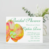 Invitation Orchidées des Caraïbes, fleurs d'aquarelle tropica (Debout devant)