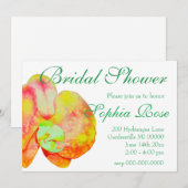 Invitation Orchidées des Caraïbes, fleurs d'aquarelle tropica (Devant / Derrière)