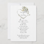 Invitation Orchidées et anneaux mariages (Dos)