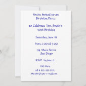 Invitation Orchidées et anniversaire d'aquarelle (Dos)