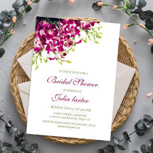 Invitation Orchidées Fleurs Botaniques Sauvages Mariage