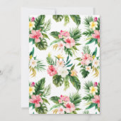 Invitation Orchidées florales tropicales Palm Feuille Mariage (Dos)