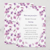 Invitation Orchidées, Invitation Thème Jardin (Devant / Derrière)