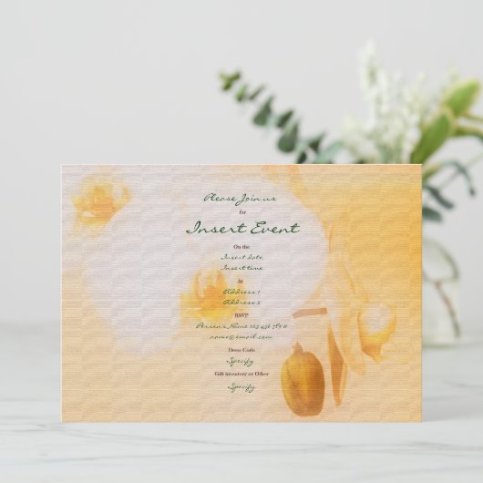 Invitation Orchidées - personnalisables (Debout devant)