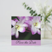Invitation Orchidées pour Sauvegarder la Date (Debout devant)