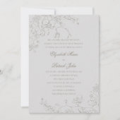 Invitation Orchidées Reverie Ivory Mariage traditionnel (Devant)