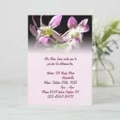 Invitation Orchidées Roses (Debout devant)