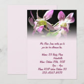 Invitation Orchidées Roses (Devant / Derrière)