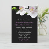 Invitation Orchidées roses blanches sur mariage/en toute occa (Debout devant)
