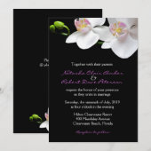 Invitation Orchidées roses blanches sur mariage/en toute occa (Devant / Derrière)