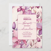 Invitation Orchidées roses Fête des mariées florale (Devant)