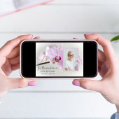 Invitation Orchidées roses sur la pierre Anniversaire de la m