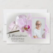 Invitation Orchidées roses sur la pierre Anniversaire de la m (Devant)