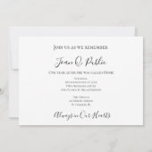 Invitation Orchidées roses sur la pierre Anniversaire de la m (Dos)