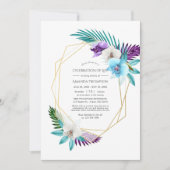 Invitation Orchidées tropicales Célébration géométrique de la (Devant)