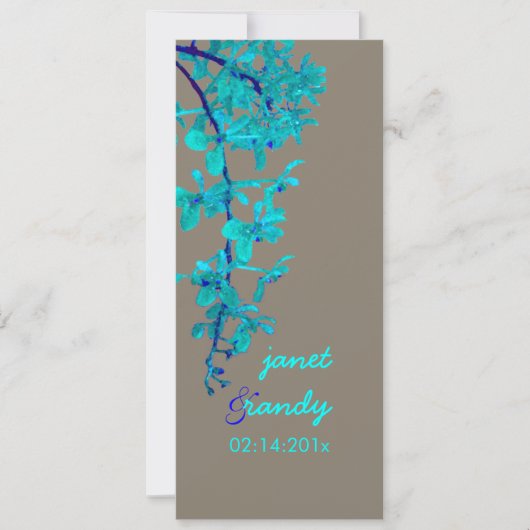 Invitation ORCHIES TURQUOISE/RENANTHERA/DO-IT-YOURSELF couleu (Devant)