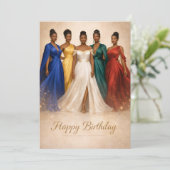 Invitation Order of the Eastern Star Birthday Card (Debout devant)