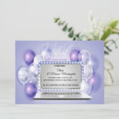 Invitation Ordinateur portable Amethyst Baby shower virtuel n (Debout devant)
