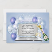 Invitation Ordinateur portable de célébration de Fiançailles  (Devant)