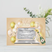 Invitation Ordinateur portable de célébration de la Fête des  (Debout devant)