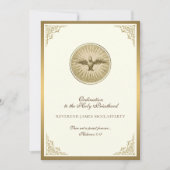 Invitation Ordination catholique à la Sainte Prêtr (Devant)