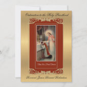 Invitation Ordination catholique à la Sainte Prêtr (Devant)